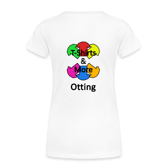 Frauen Premium Bio T-Shirt Mit Firmenlogo - Weiß