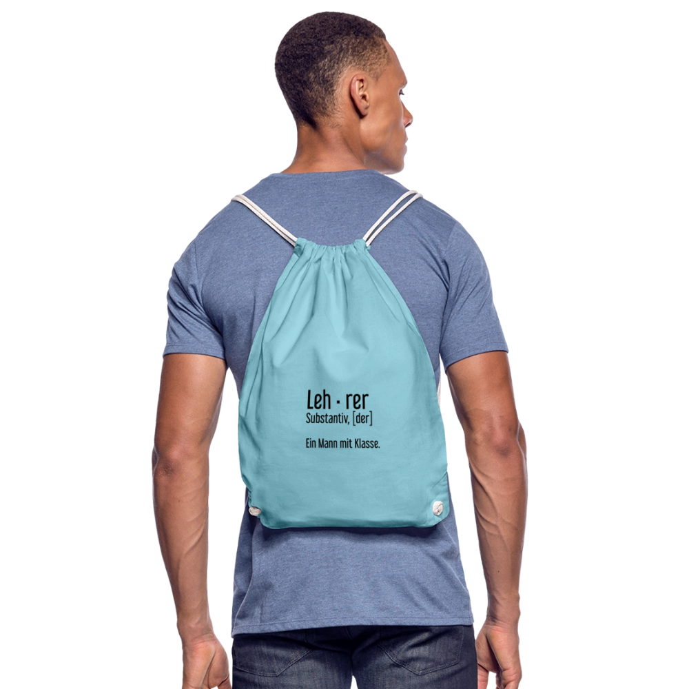 Ein Mann Mit Klasse Turnbeutel - Aqua