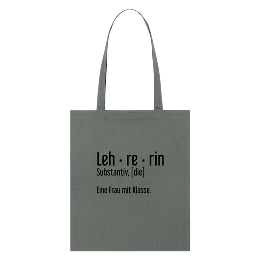 Eine Frau Mit Klasse Bio-Stoffbeutel - Anthrazit