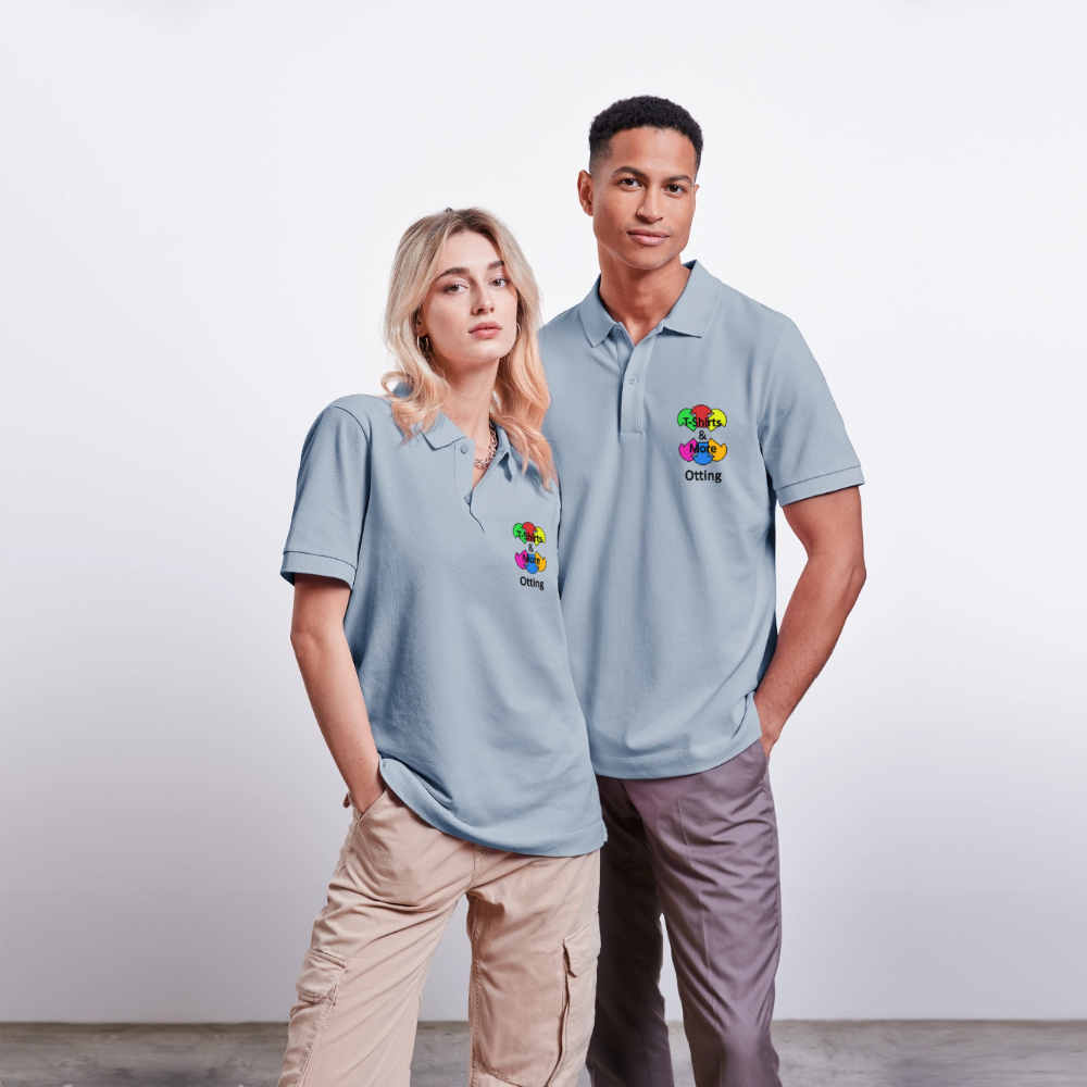 Unisex Bio-Poloshirt Mit Firmenlogo - sky Blue