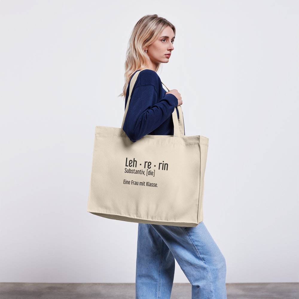 Eine Frau Mit Klasse Recycelter Shopping Bag - Naturweiß