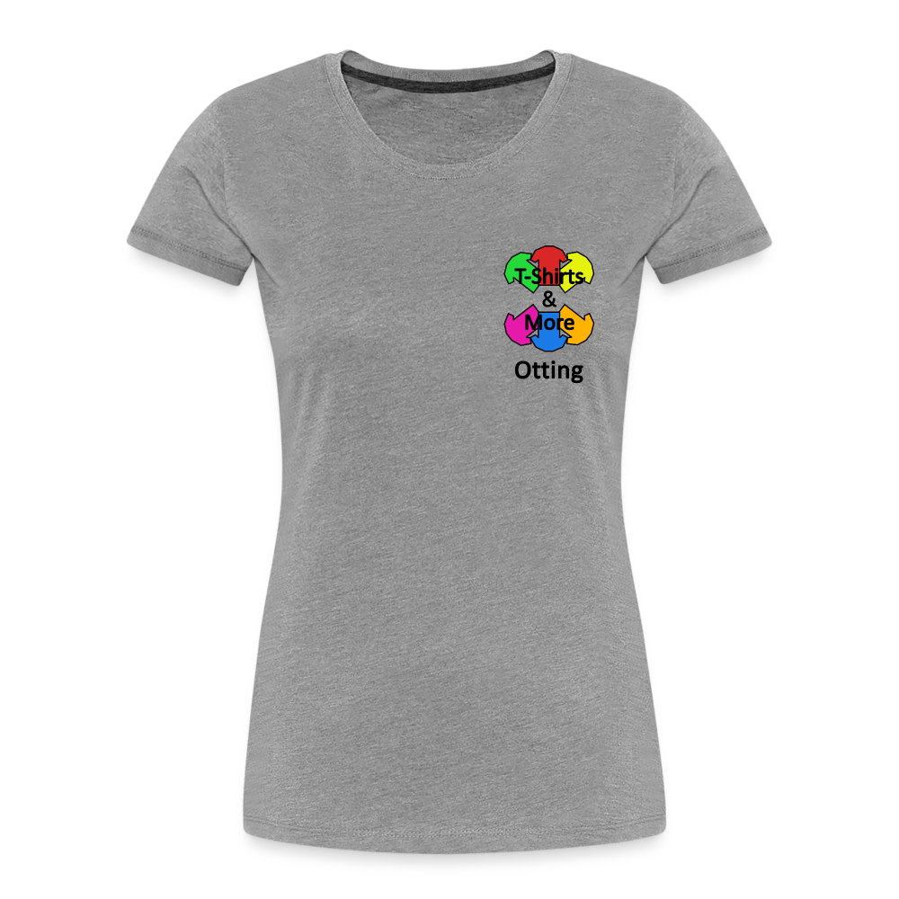 Frauen Premium Bio T-Shirt Mit Firmenlogo - Grau meliert