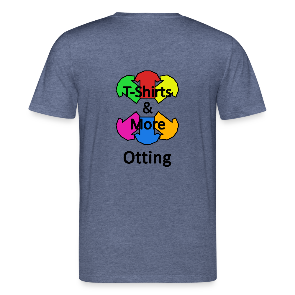 Männer Bio-T-Shirt Mit Firmenlogo - Dunkelblau meliert
