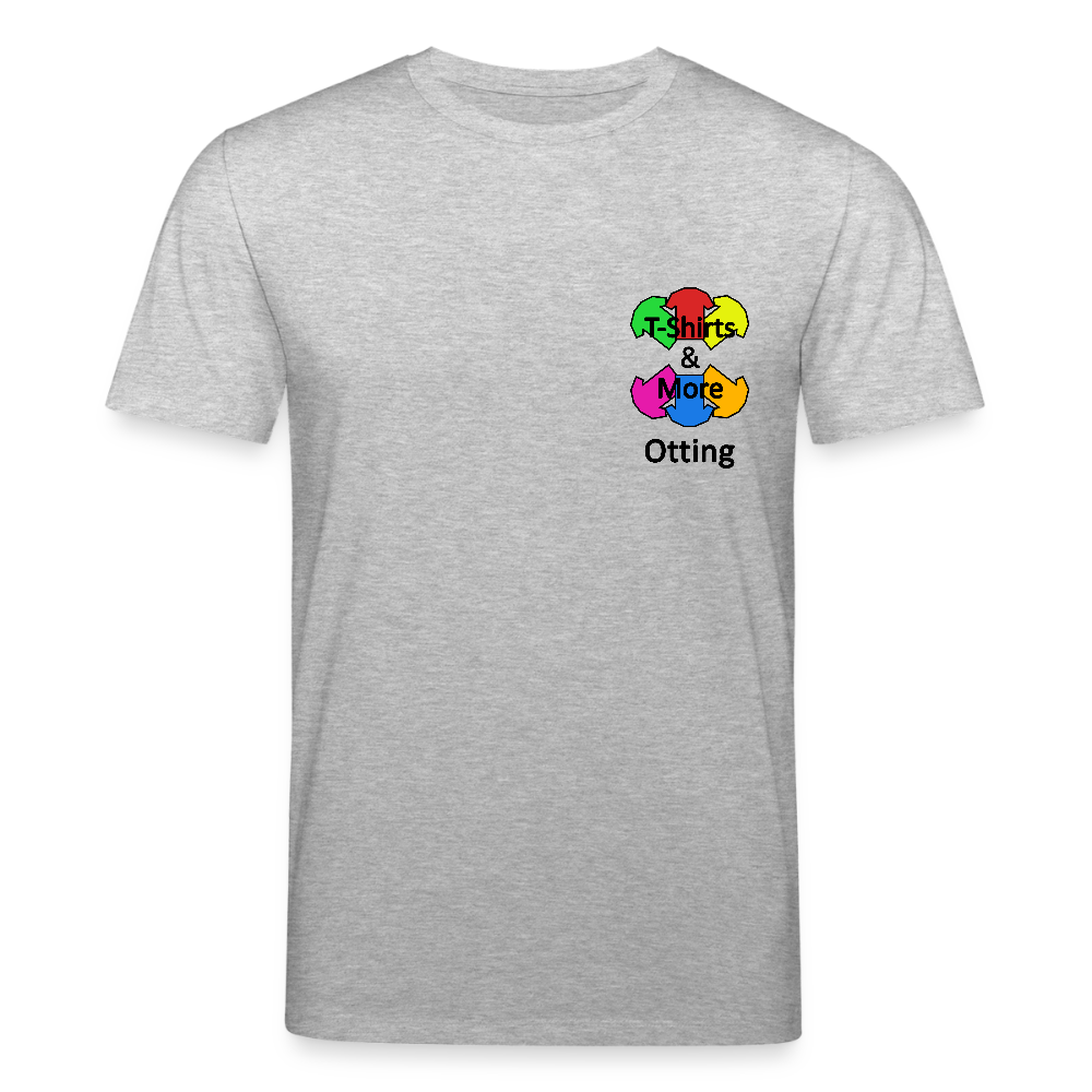 Männer Bio-T-Shirt Mit Firmenlogo - Grau meliert