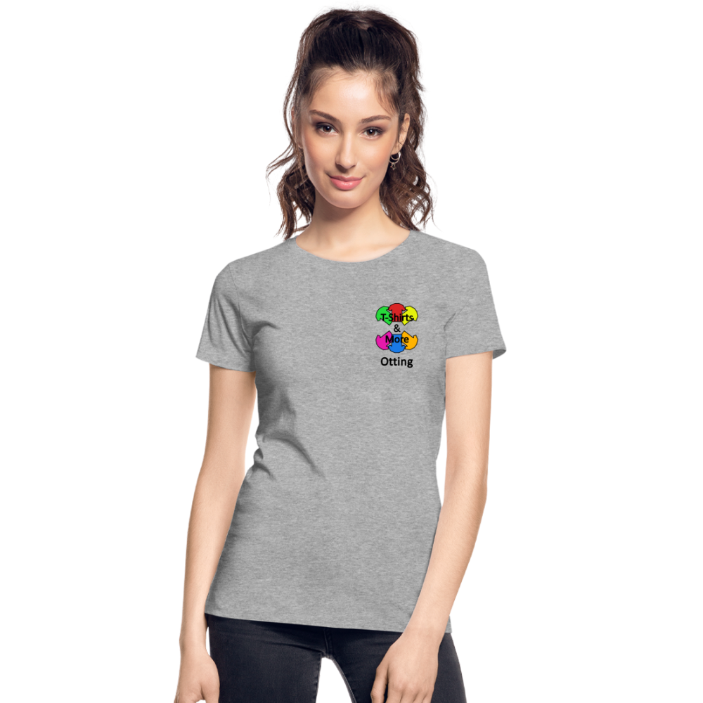 Frauen Premium Bio T-Shirt Mit Firmenlogo - Grau meliert