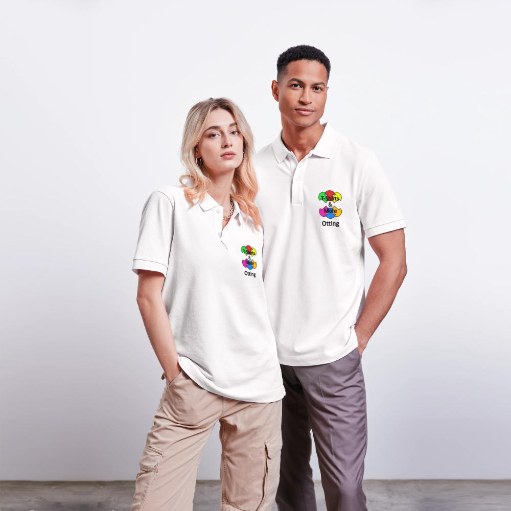 Unisex Bio-Poloshirt Mit Firmenlogo - Weiß