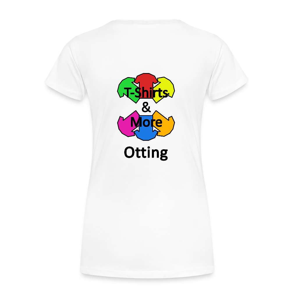 Frauen Premium Bio T-Shirt Mit Firmenlogo - Weiß