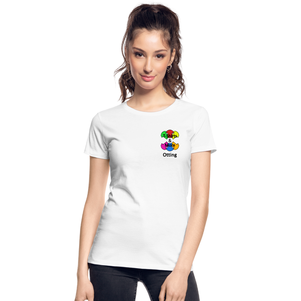 Frauen Premium Bio T-Shirt Mit Firmenlogo - Weiß