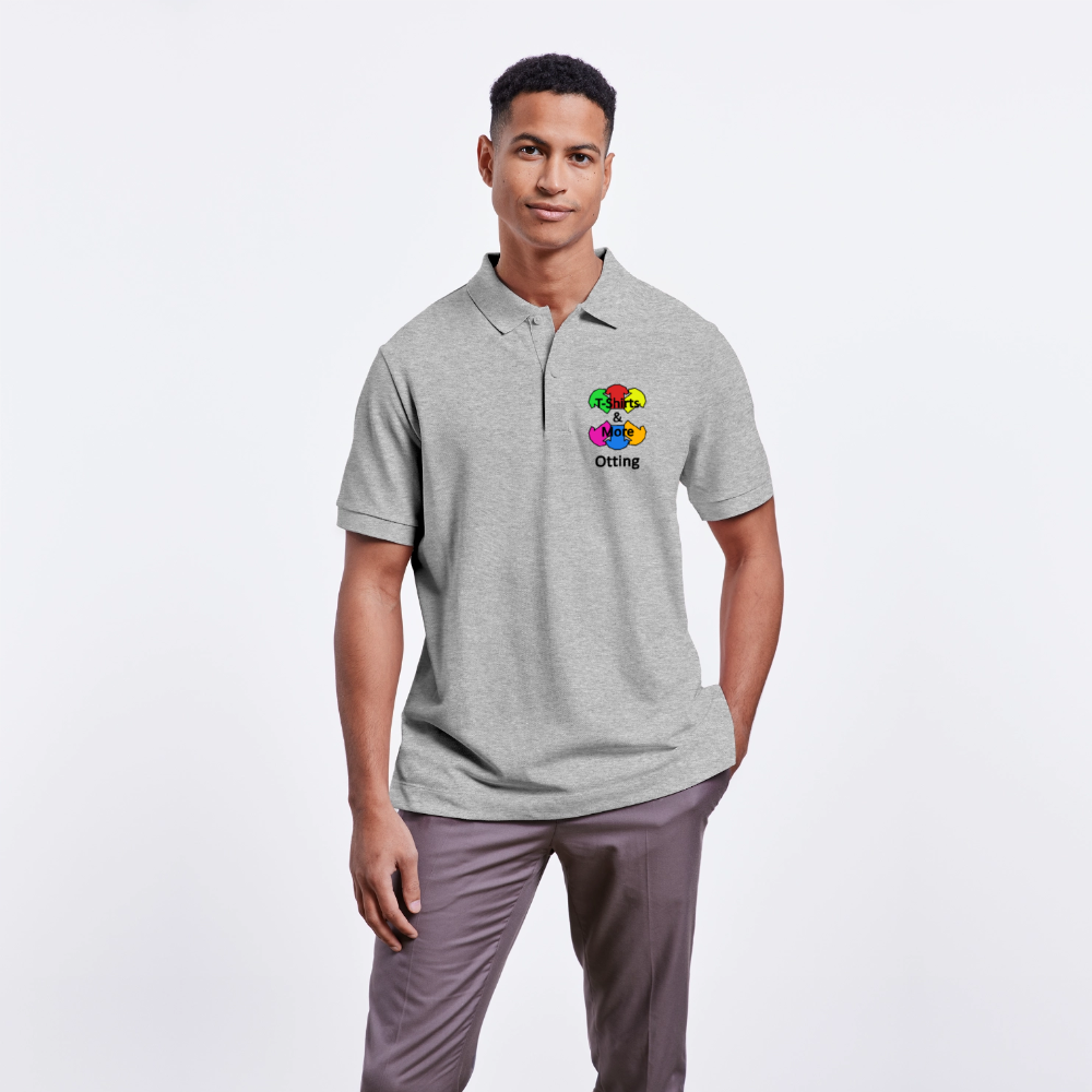 Unisex Bio-Poloshirt Mit Firmenlogo - Grau meliert