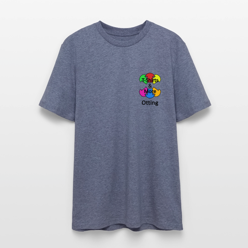 Männer Bio-T-Shirt Mit Firmenlogo - Dunkelblau meliert