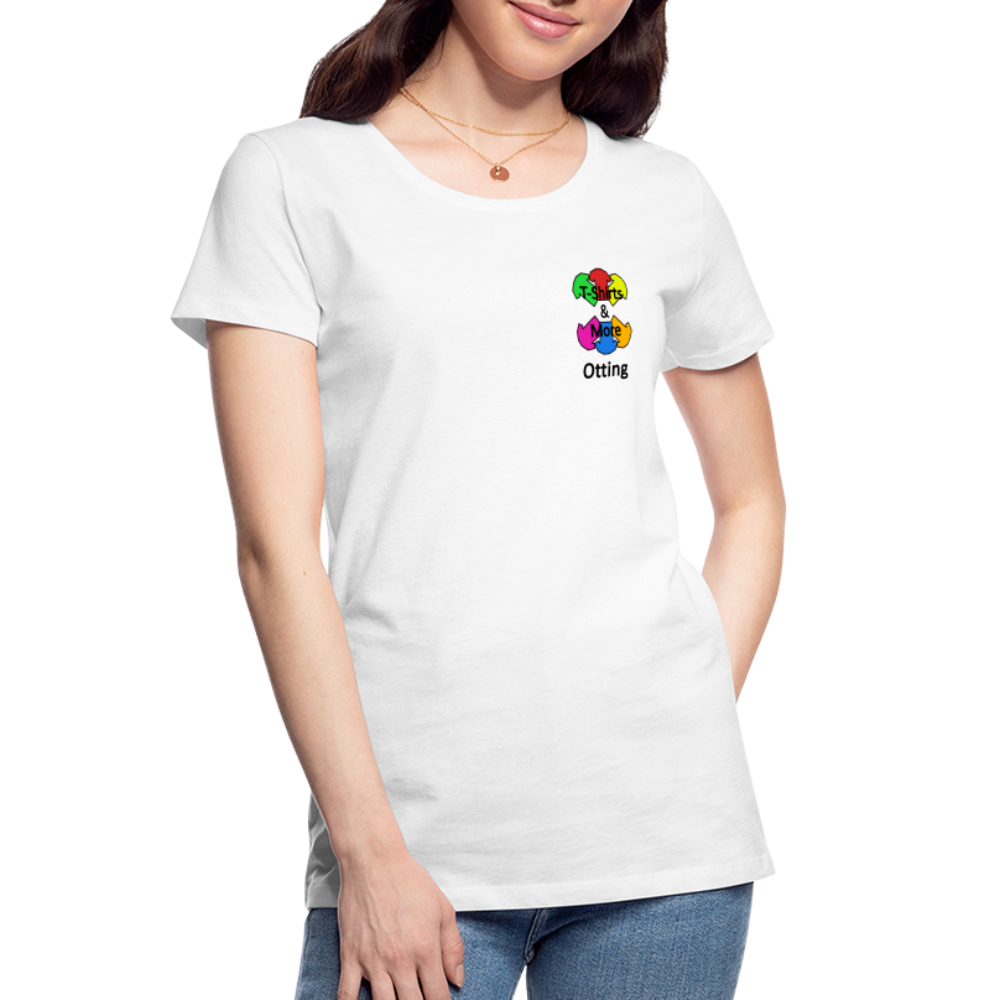 Frauen Premium Bio T-Shirt Mit Firmenlogo - Weiß