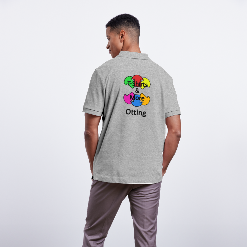 Unisex Bio-Poloshirt Mit Firmenlogo - Grau meliert