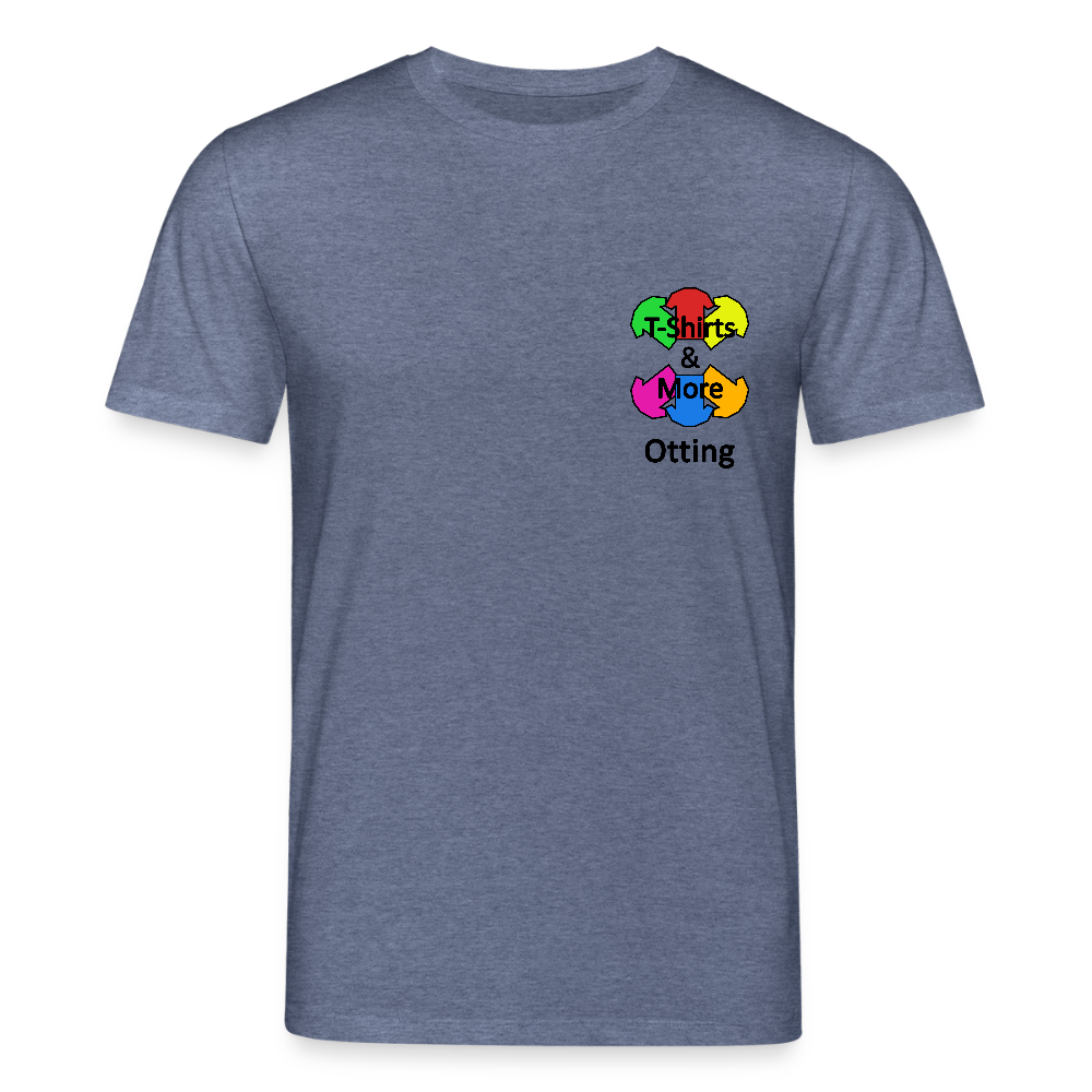 Männer Bio-T-Shirt Mit Firmenlogo - Dunkelblau meliert