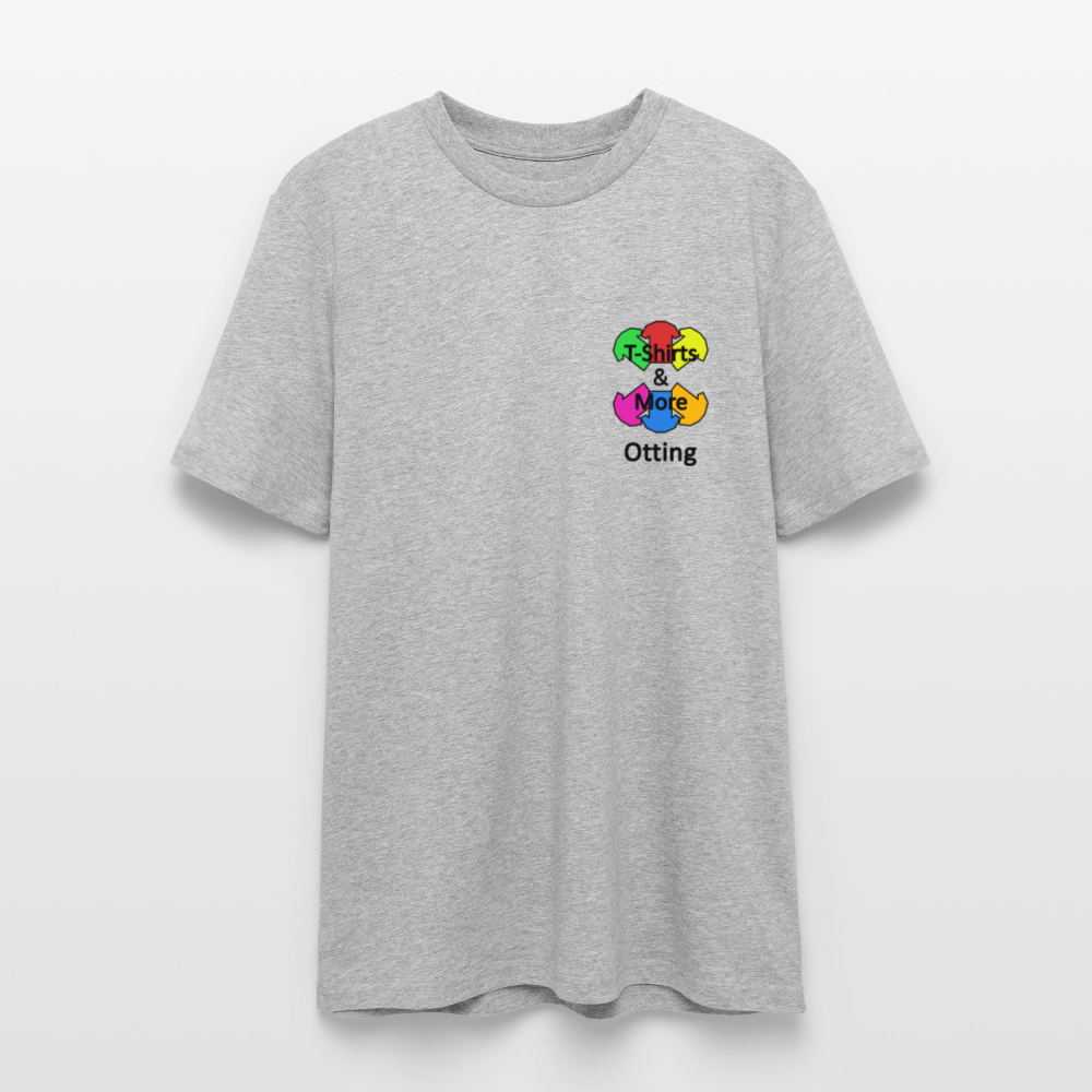 Männer Bio-T-Shirt Mit Firmenlogo - Grau meliert