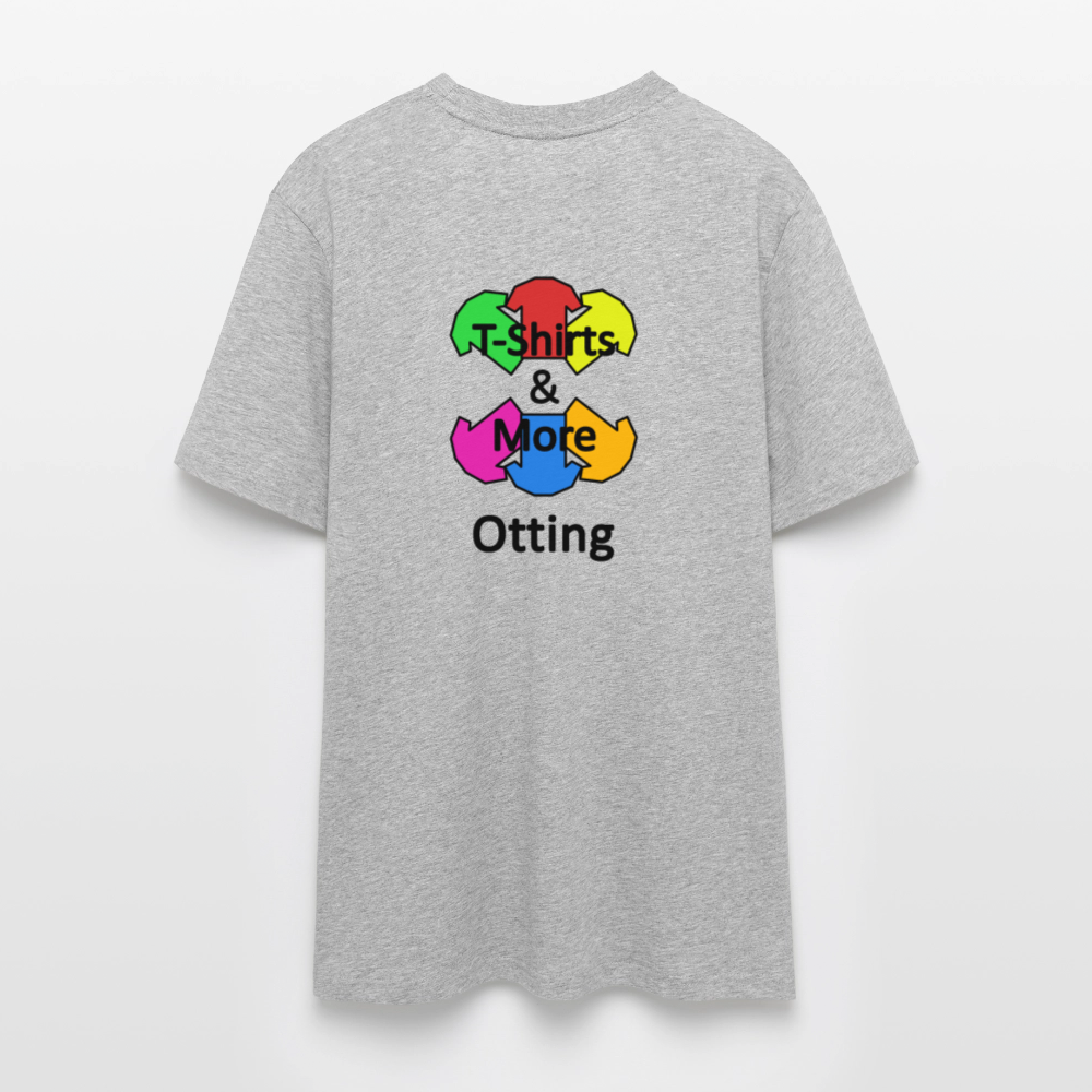 Männer Bio-T-Shirt Mit Firmenlogo - Grau meliert