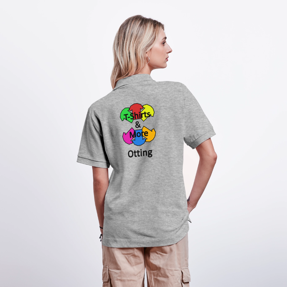 Unisex Bio-Poloshirt Mit Firmenlogo - Grau meliert