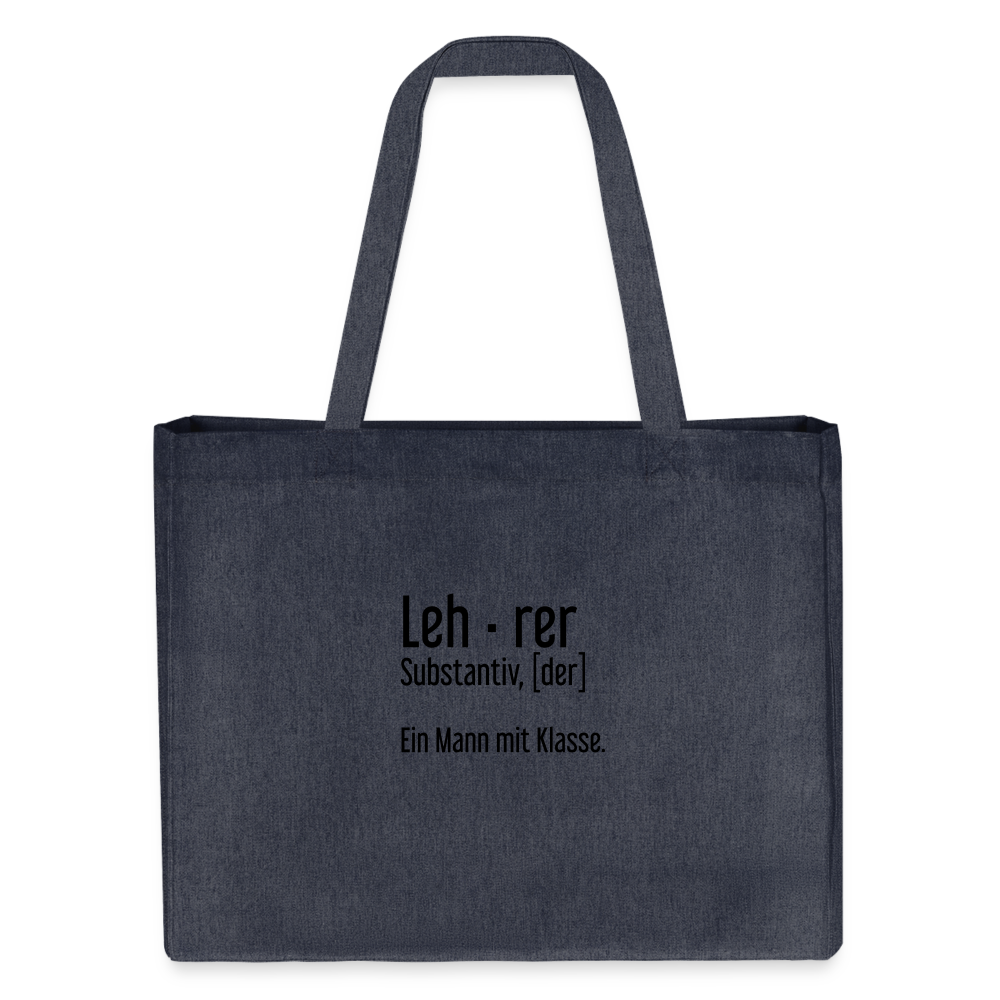 Ein Mann Mit Klasse Recycelter Shopping Bag - midnight Blue