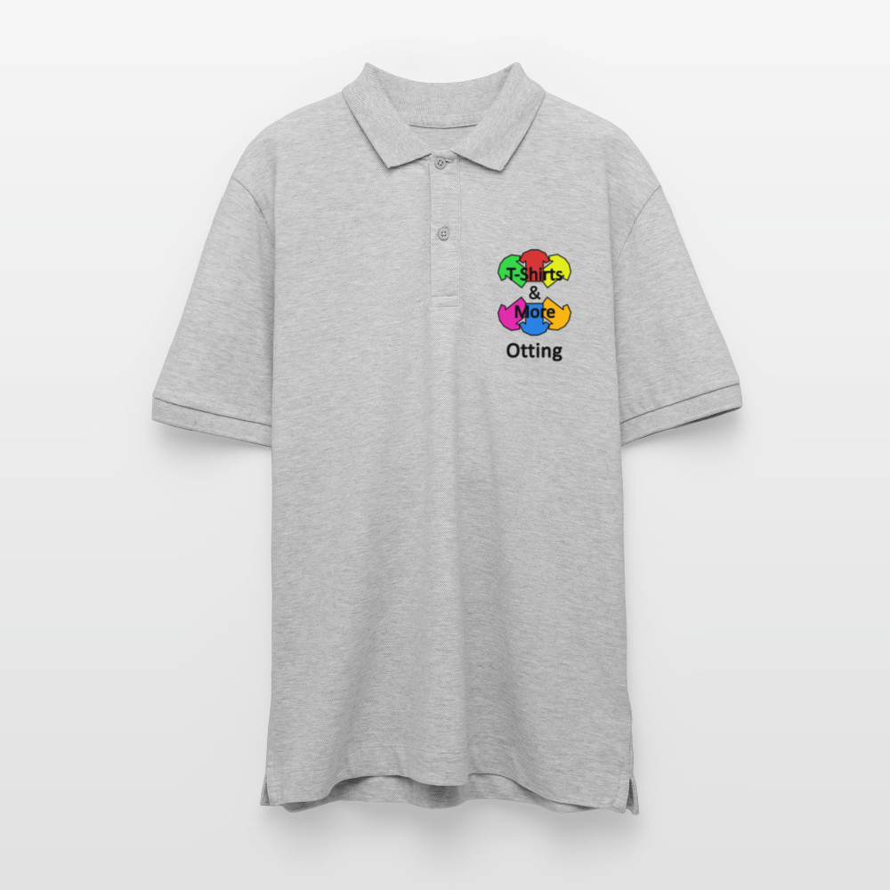 Unisex Bio-Poloshirt Mit Firmenlogo - Grau meliert