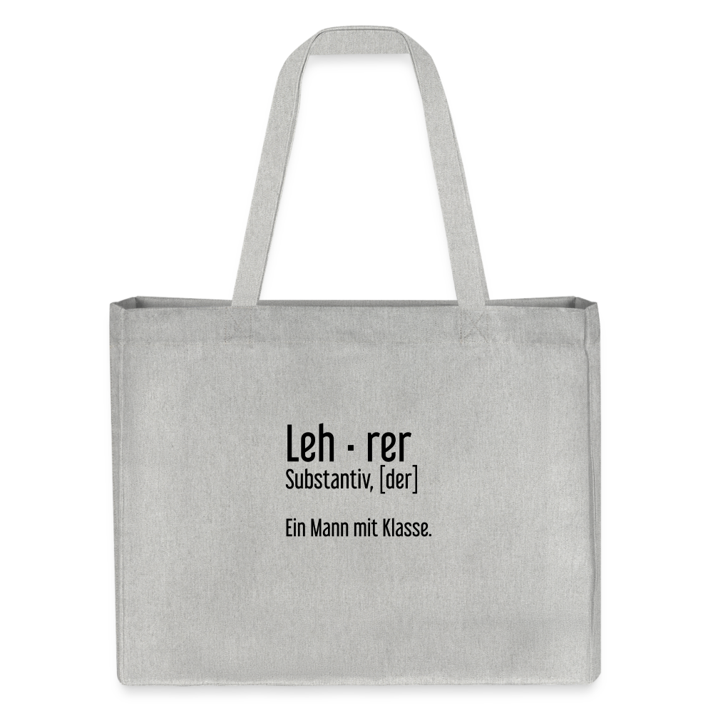 Ein Mann Mit Klasse Recycelter Shopping Bag - Grau meliert