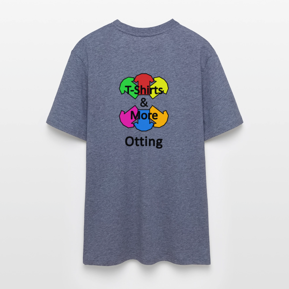 Männer Bio-T-Shirt Mit Firmenlogo - Dunkelblau meliert