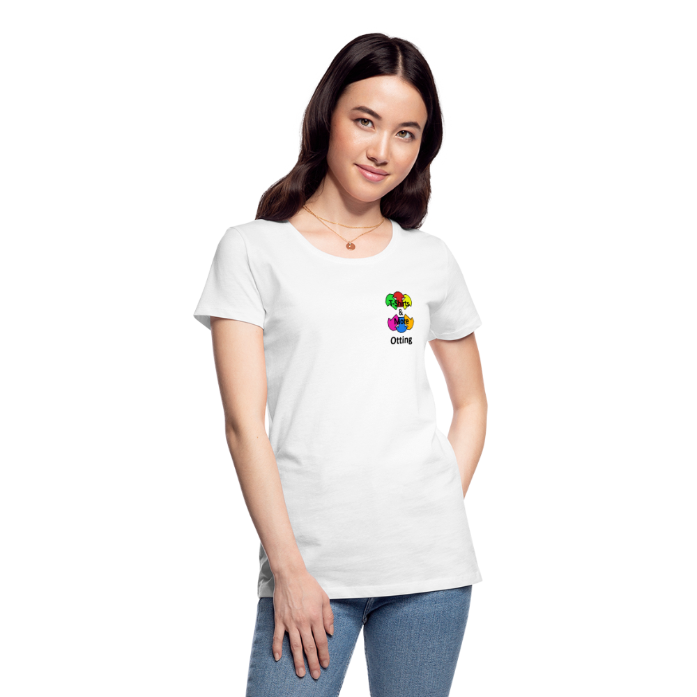 Frauen Premium Bio T-Shirt Mit Firmenlogo - Weiß