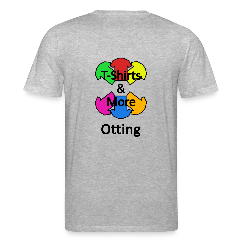 Männer Bio-T-Shirt Mit Firmenlogo - Grau meliert