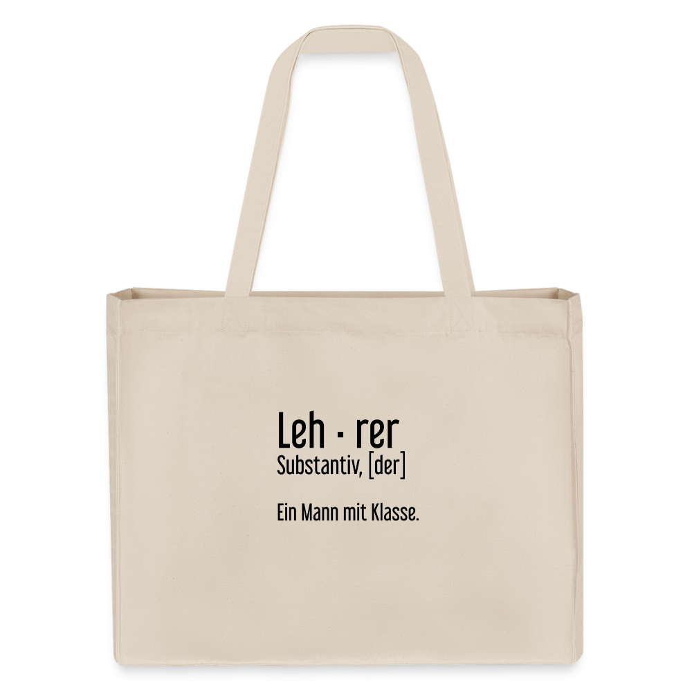 Ein Mann Mit Klasse Recycelter Shopping Bag - Naturweiß