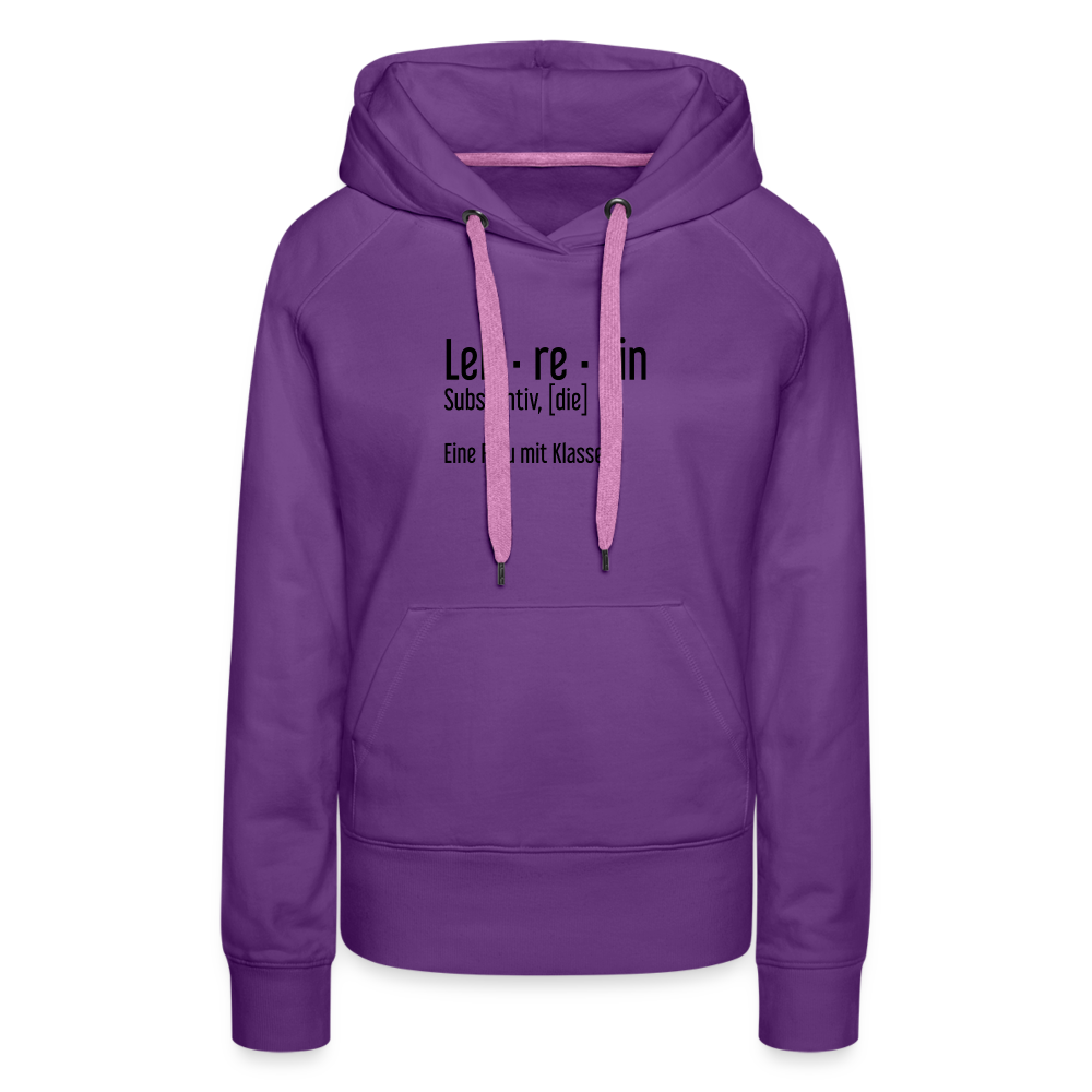 Eine Frau Mit Klasse Premium Hoodie - Purple