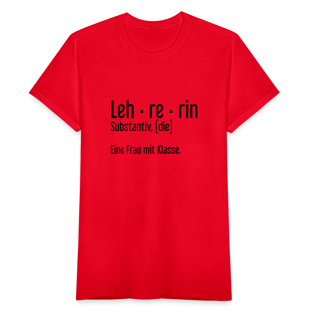 Eine Frau Mit Klasse T-Shirt - Rot