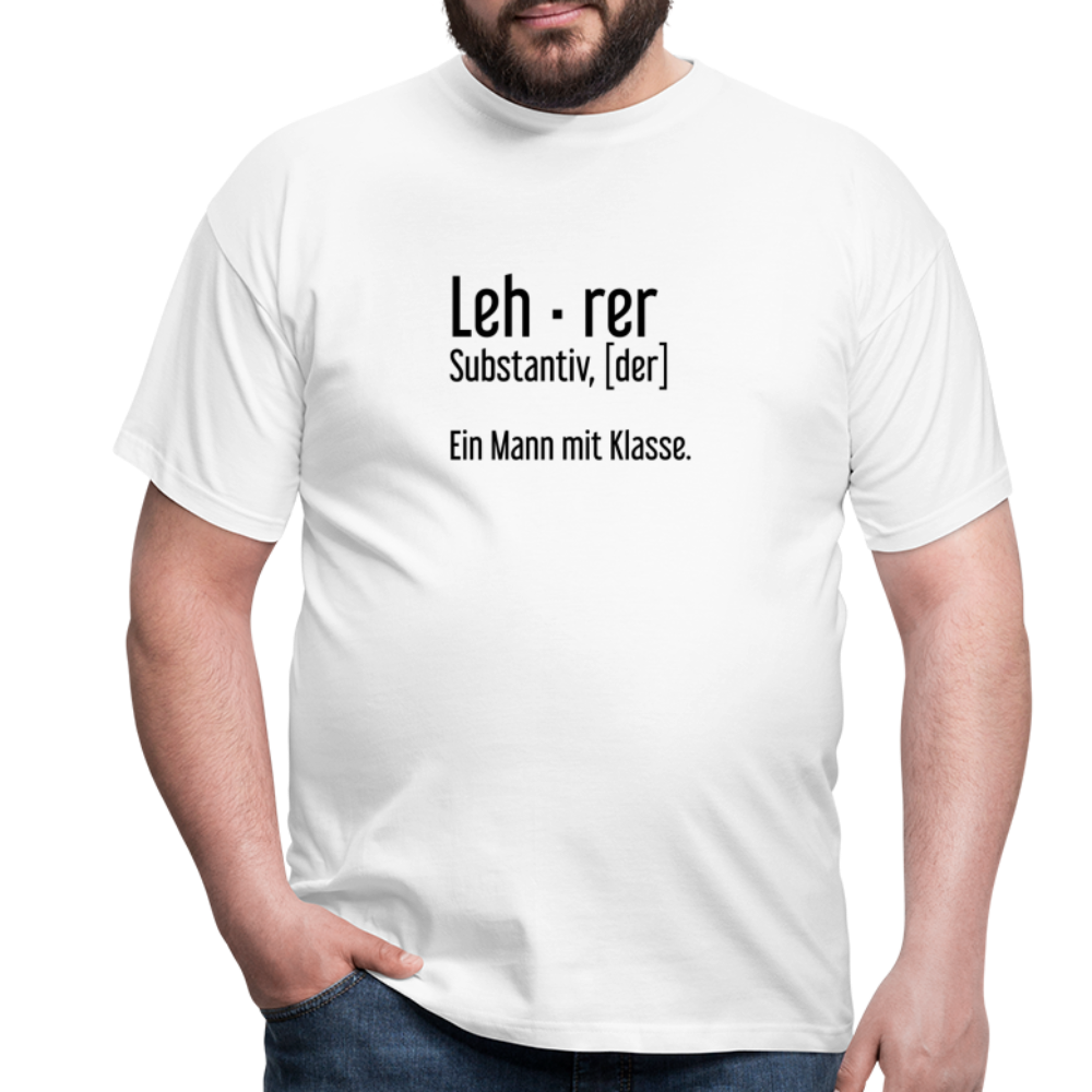 Ein Mann Mit Klasse T-Shirt - weiß