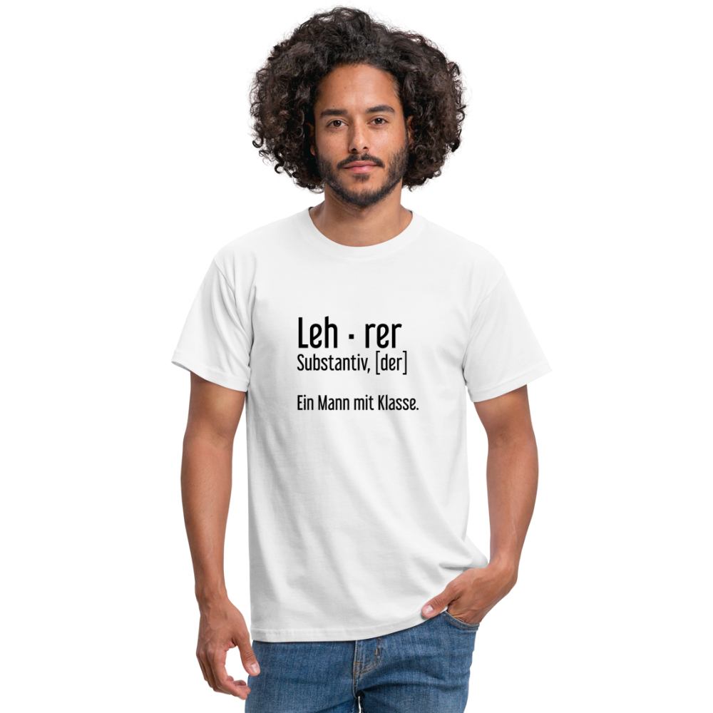 Ein Mann Mit Klasse T-Shirt - weiß