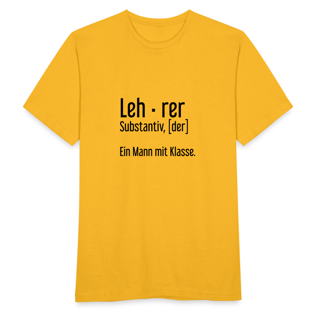 Ein Mann Mit Klasse T-Shirt - Gelb