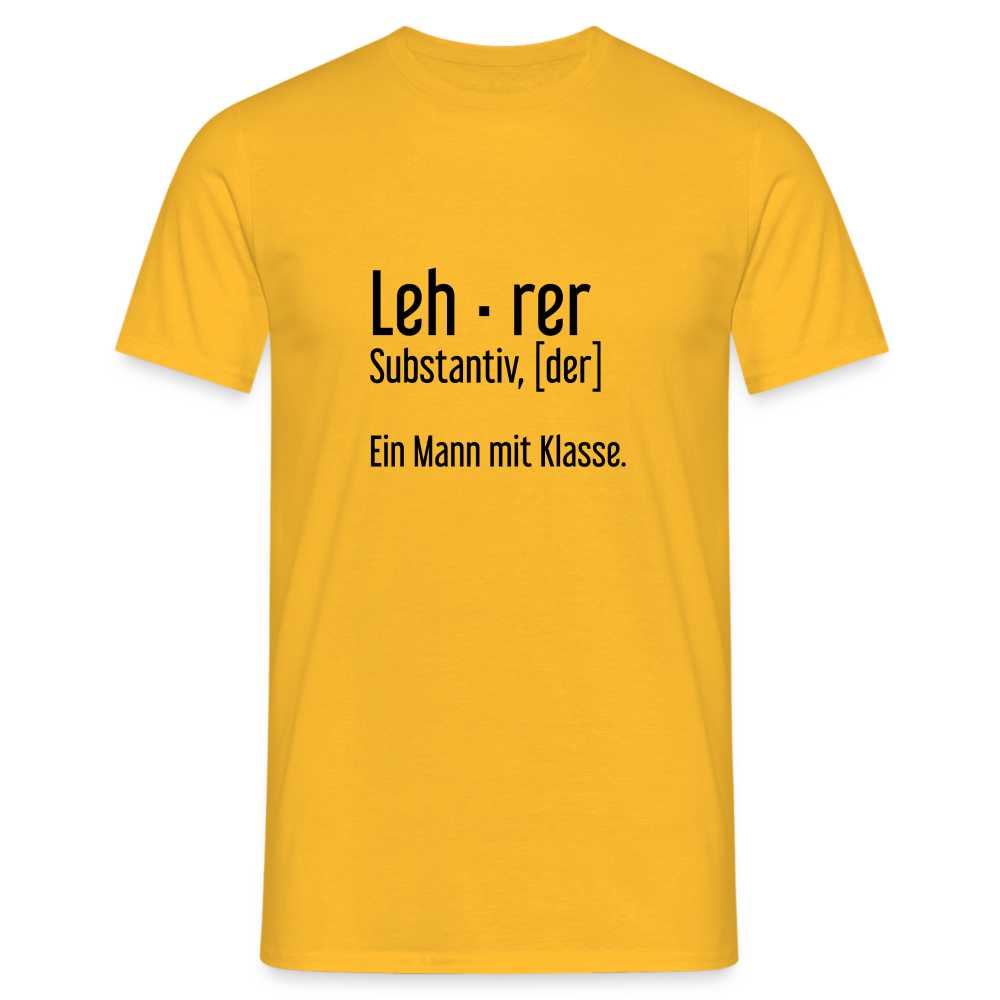 Ein Mann Mit Klasse T-Shirt - Gelb