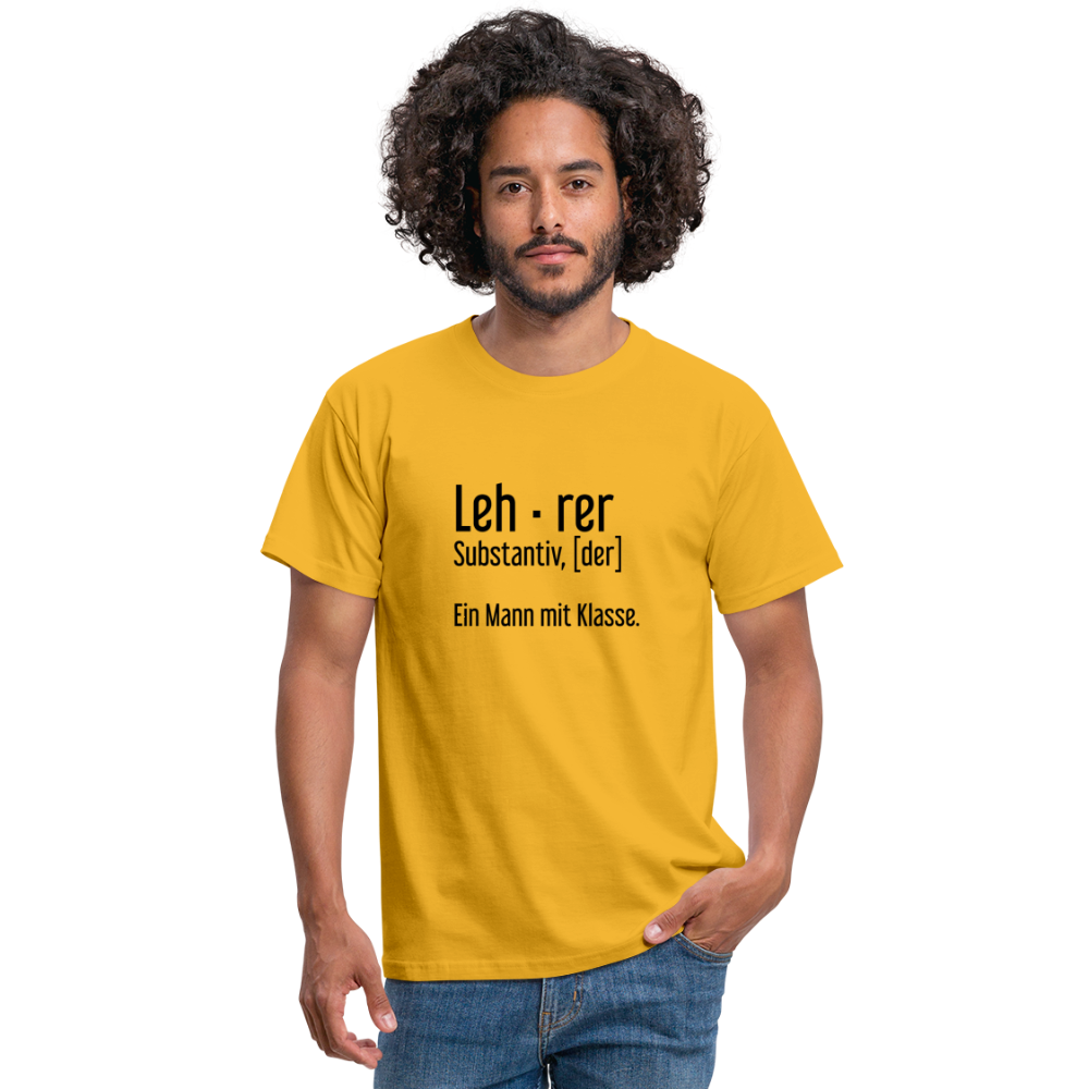 Ein Mann Mit Klasse T-Shirt - Gelb