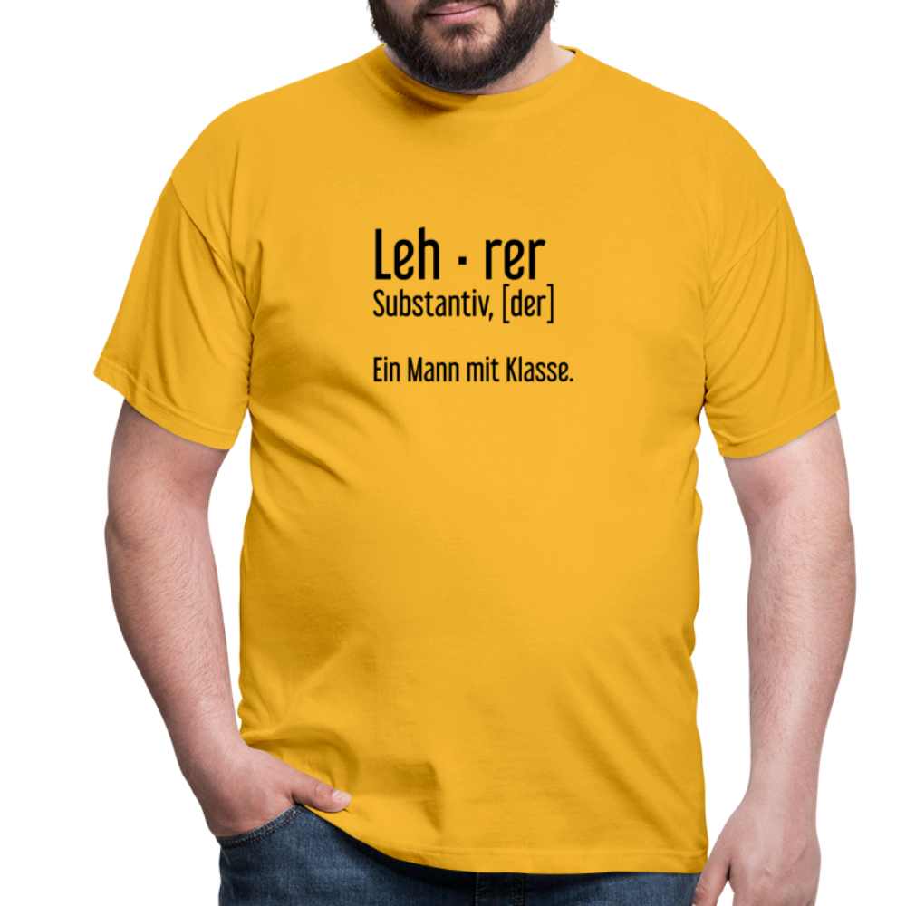 Ein Mann Mit Klasse T-Shirt - Gelb