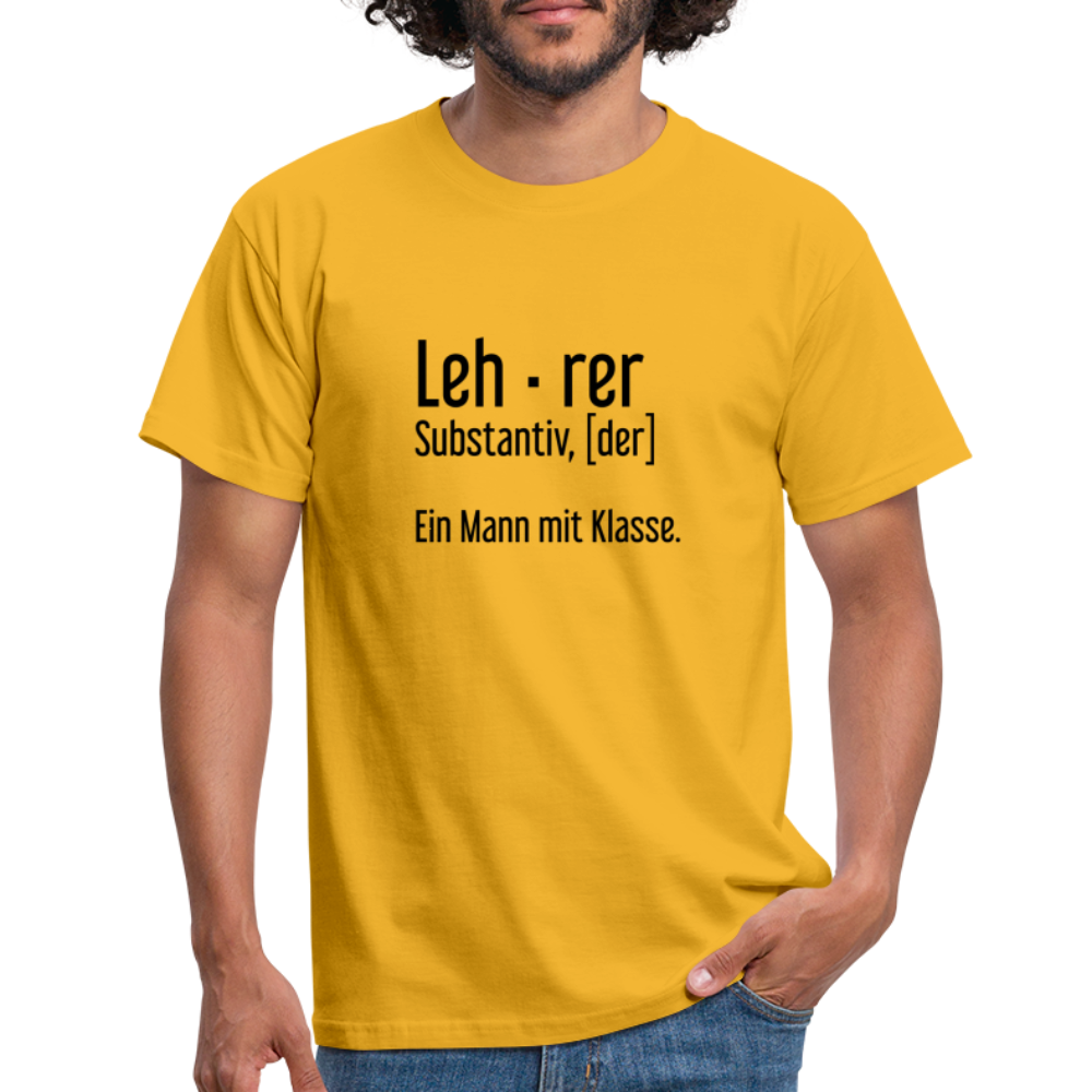 Ein Mann Mit Klasse T-Shirt - Gelb